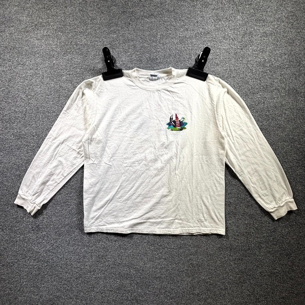 Crazy Shirts Mens Medium Hawaii Sausalito Sailboat Graphic Long Sleeve T-Shirt